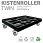 Preview: KISTENROLLER TWIN 800x600 RAL 9004 schwarz